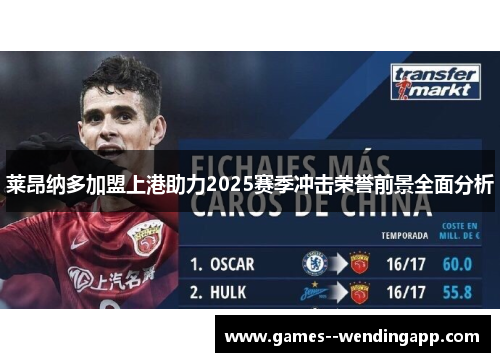 莱昂纳多加盟上港助力2025赛季冲击荣誉前景全面分析 莱昂纳多加盟上港助力2025赛季冲击荣誉前景全面分析